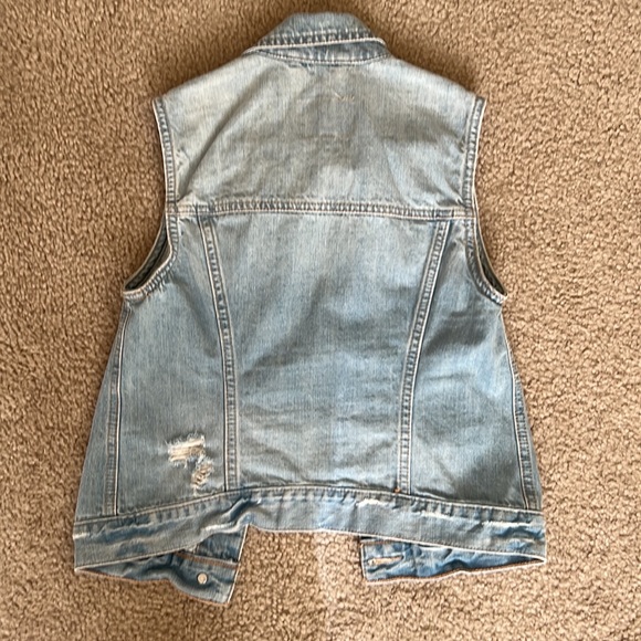 Hollister Light denim, ripped vest Sz S - Picture 3 of 3